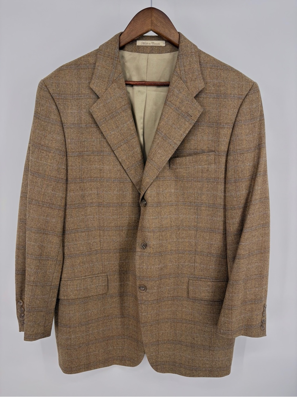 Bruno Piattelli for Andrew Davis Men's 42R Wool Tweed Blazer Sport Coat Coppley